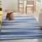 Homeroots 5 x 7 ft. Blue & Ivory Halftone Stripe Area Rug 385875 - alternate 2
